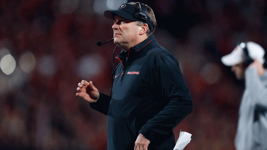 ATHENS, GEORGIA - NOVEMBER 29: Head coach Kirby Smart of the Georgia Bulldogs looks on during the fourth quarter against the Georgia Tech Yellow Jackets at Sanford Stadium on November 29, 2024 in Athens, Georgia. (Photo by Todd Kirkland/Getty Images)