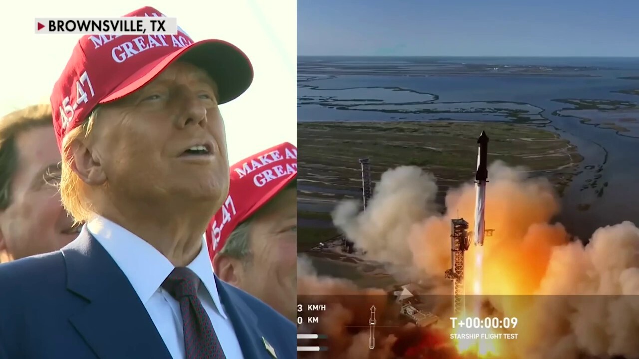 President-elect Trump watched the launch from Texas. It took place before sunset on Tuesday.