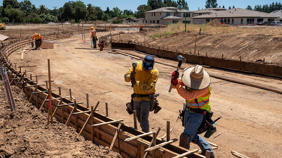 Workers on a California ranch