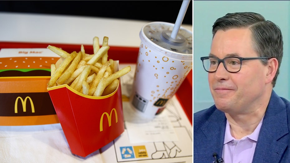 McDonald's meal next to McDonald's U.S. President Joe Erlinger