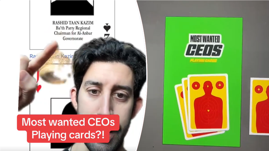 Side by side of dead CEO card tiktoks